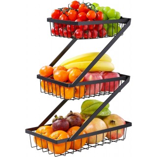 3 Tier Fruit Basket Bowl for Kitchen Counter, Countertop Fruits Produc