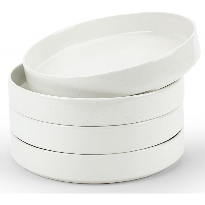 famiware Nebula Pasta Bowls for 4, 8.75 Salad Bowl Sets, Large Wide Bo