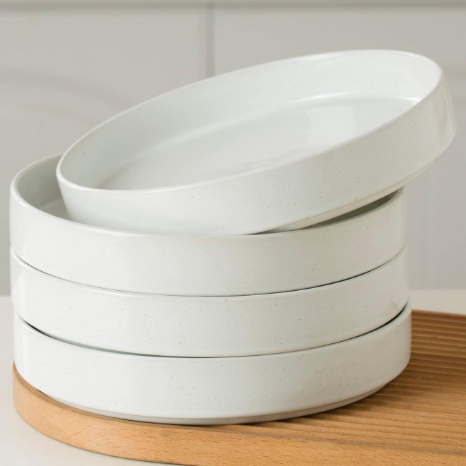 famiware Nebula Pasta Bowls for 4, 8.75 Salad Bowl Sets, Large Wide Bo