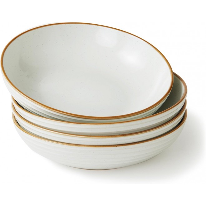 famiware Jupiter Pasta Bowls, 30 OZ Large Salad Bowls Set of 4, Microw