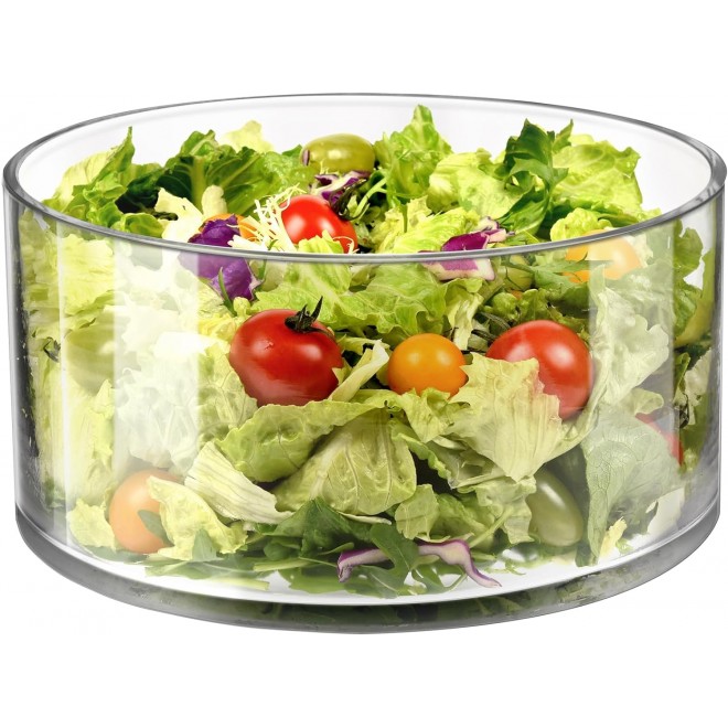 Large Glass Salad Bowl - Versatile 156oz Trifle and Fruit Bowl - Elega