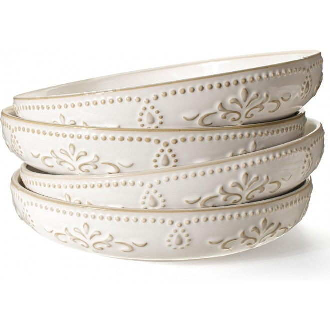 Artena Pasta Bowls, 50oz Large Salad Serving Bowls, 9.75'' Plates Bowl