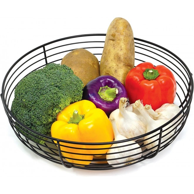 CAXXA Countertop Fruit Bowl, Wire Basket for Fruits, Breads, Vegetable