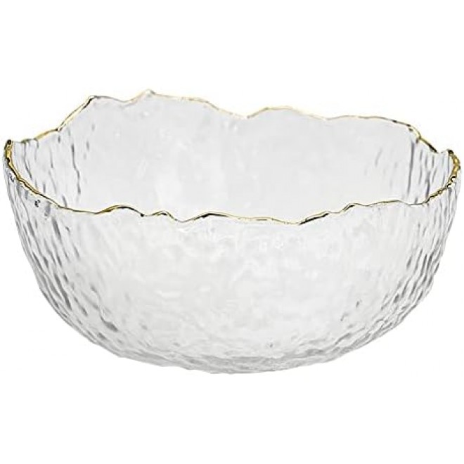 TOSSOW Glass Salad Bowl Irregular Shape Serving Bowls, 25 oz Pyrex Mix