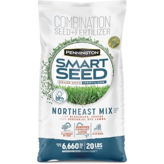 Pennington Smart Seed Northeast Grass Mix 20 Lb, Drought Resistant and Covers 6,600 Sq Ft