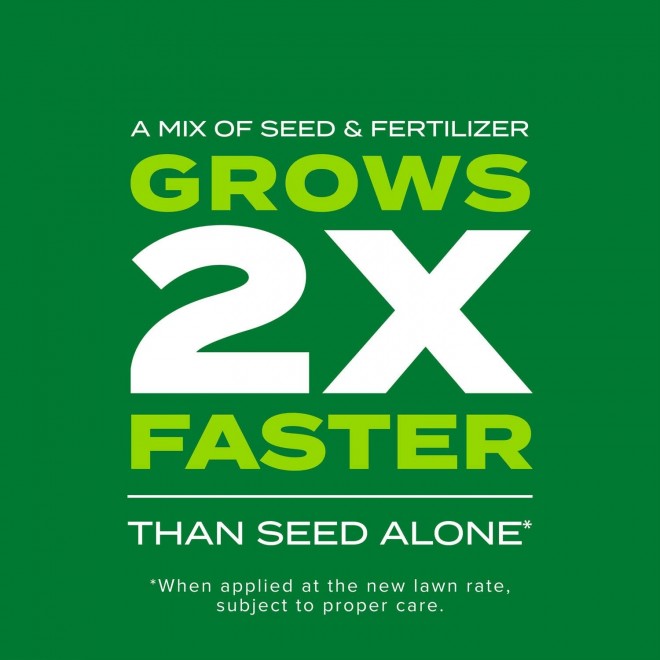 Scotts 18216 Turf Builder Rapid Grass Sun & Shade Mix: up to 8,000 sq. ft, Combination Seed & Fertilizer, Grows in Just Weeks, 16 lb