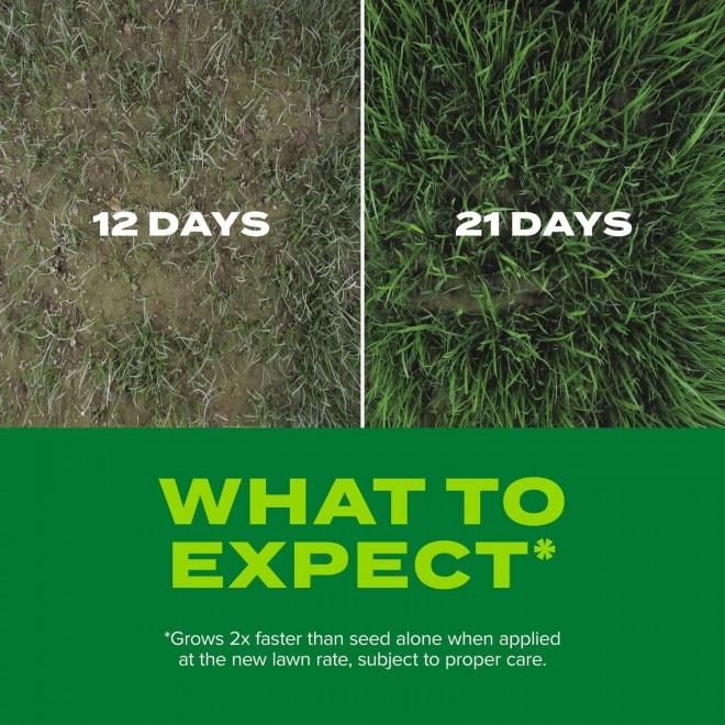 Scotts 18216 Turf Builder Rapid Grass Sun & Shade Mix: up to 8,000 sq. ft, Combination Seed & Fertilizer, Grows in Just Weeks, 16 lb