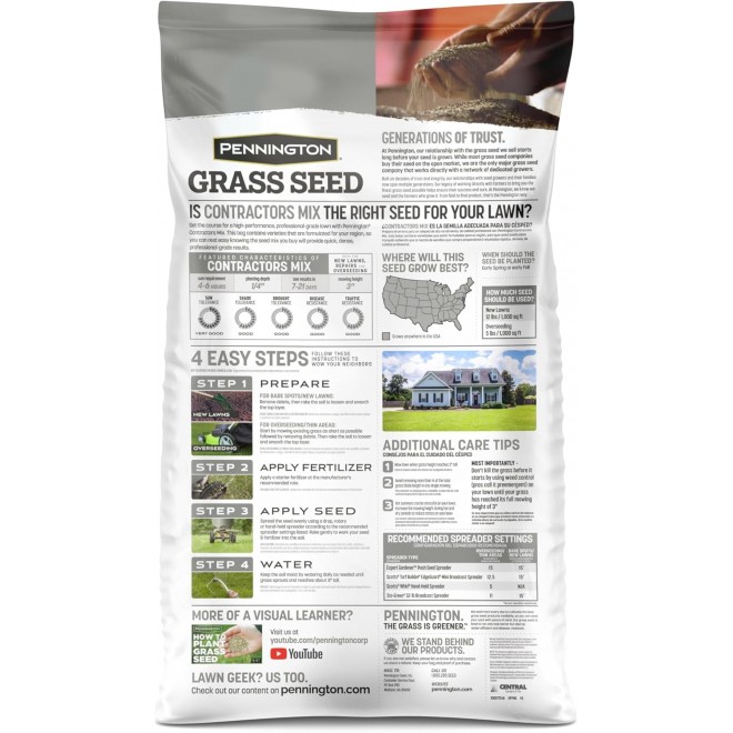 Pennington Contractors Grass Seed Mix Northern Mix 40 lb