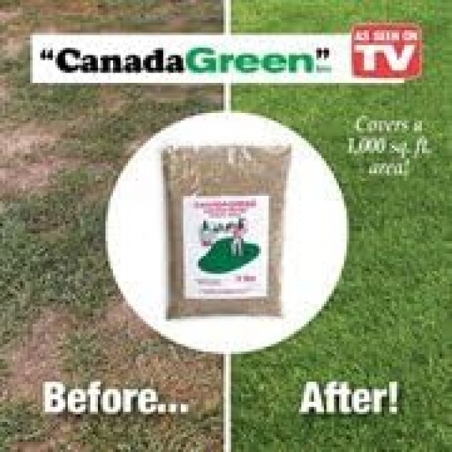 Canada Green Grass Lawn Seed - Grows Healthy Rich Green Grass Lawn Seed Plants Yard Garden 12 Pound Bag