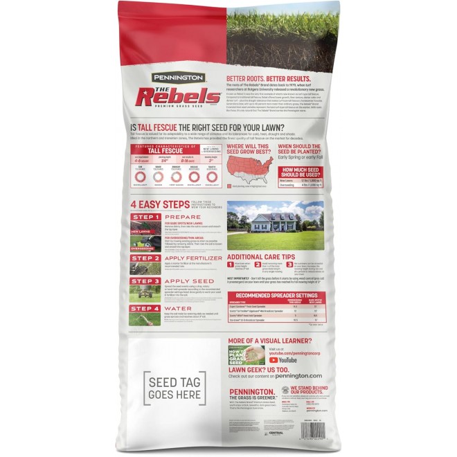 Pennington The Rebels Tall Fescue Grass Seed Mix 40 lb