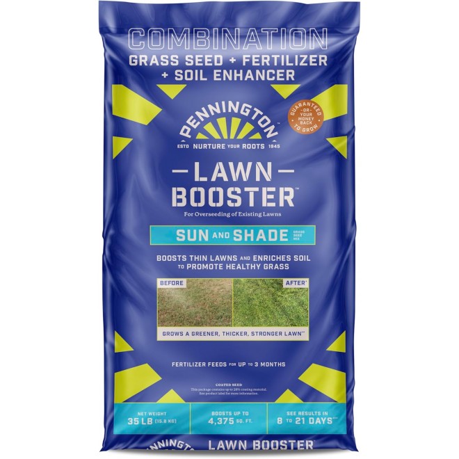 Pennington Lawn Booster Sun & Shade Grass Seed Mix 35 Pounds