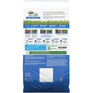 Scotts Turf Builder Grass Seed Sun & Shade Mix with Fertilizer and Soil Improver, Thrives in Many Conditions, 32 lbs.