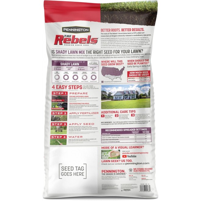 Pennington The Rebels Tall Fescue Shady Grass Seed Mix 20 lb