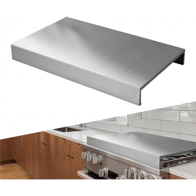 Range Stove Cover Noodle Board,Cutting Board Stainless Steel Burner Top Cover For Gas Stove Electric Stove,Sink Cover RV Stove Top Cover Expanding Extra Space Work Counter (Color : Silver)