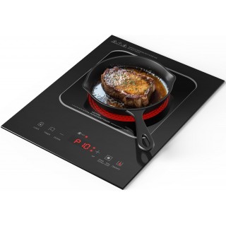 Built-in Ceramic Cooktop,Portable Countertop Burmer,Electric Hot Plate Burner With Double Rings,Touch Electric Stove With Safety Lock,3H Timer,10 Power Levels For Home Cooking 1800W 110-120V