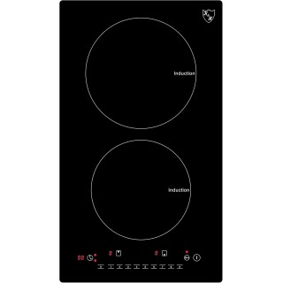 K&H 2 Burner 12 Inch Built-in Induction Electric Stove Top Ceramic Cooktop 120V 1800W INDV-1802-120