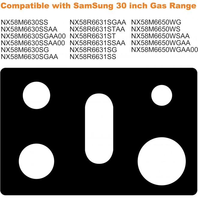 SamSung Stove Protectors 30inch,Gas Cooktop Protectors,Whole piece design,Washable, NX58M6630, NX58R6631, NX58M6650