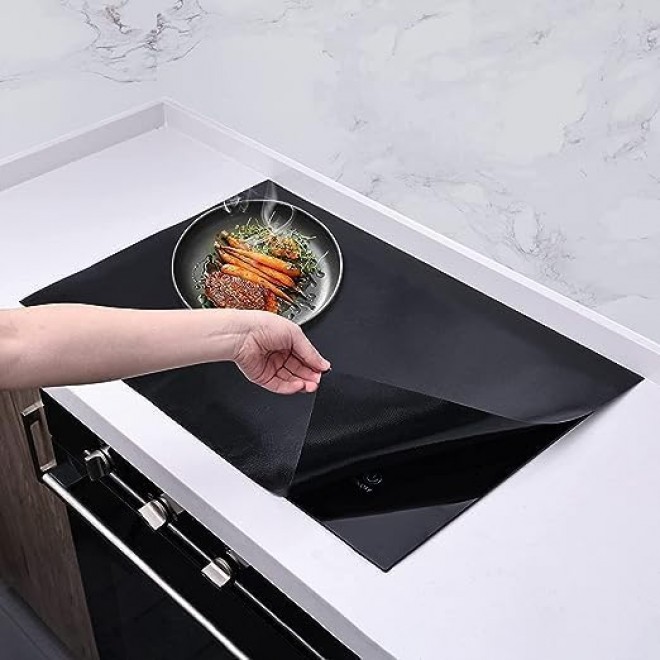 U´re made 4 cooking - Large Induction Cooktop Protector Mat 28.34 x 20.47, Magnetic Electric Stove Cover Antistrike/Antiscratch Glass Top Stove Cover. Max temperature resistance 425℉.