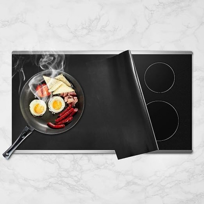 U´re made 4 cooking - Large Induction Cooktop Protector Mat 28.34 x 20.47, Magnetic Electric Stove Cover Antistrike/Antiscratch Glass Top Stove Cover. Max temperature resistance 425℉.