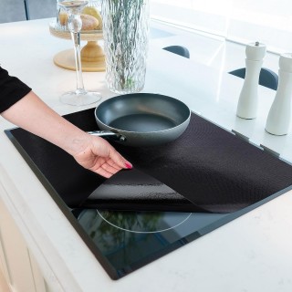 Large Induction Cooktop Protector Mat, (Magnetic) Electric Stove Burner Covers Anti-strike&Anti-scratch as Glass Top Stove Cover,Silicone Induction Cooktop Mat for Electric Stove Top