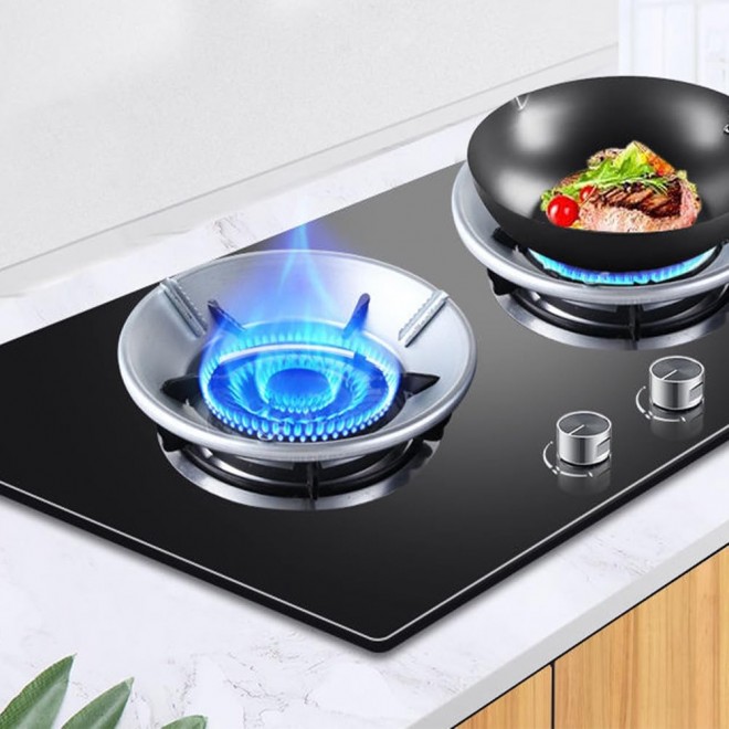 Cabilock Wok Ring for Electric Stove Ring Stand Wok Rack Iron Gas Stove Wok Support Wok Support Stand Saving Cooktop Range Pan Gas Cover for Home Restraurant Hotel () Stainless Steel Wok