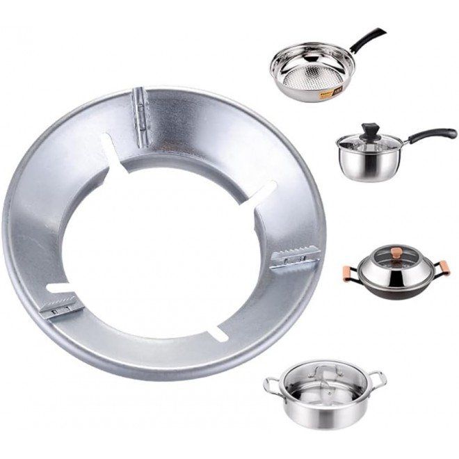 Cabilock Wok Ring for Electric Stove Ring Stand Wok Rack Iron Gas Stove Wok Support Wok Support Stand Saving Cooktop Range Pan Gas Cover for Home Restraurant Hotel () Stainless Steel Wok