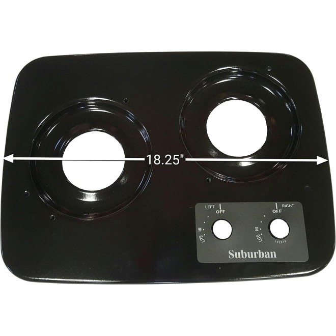 Suburban 2939ABK 2-Burner Main Top for SDN2 Drop-in Cooktop