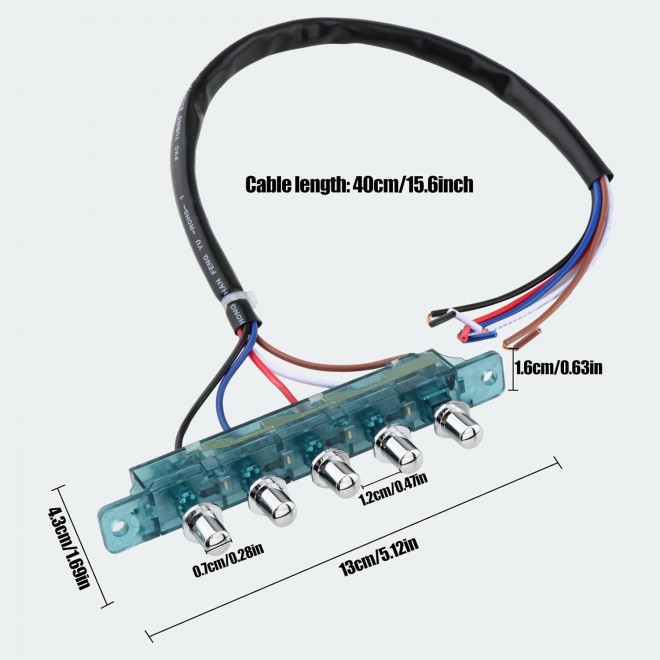 Range Hood Keyboard Switch,5 Button Replacement for Parts,Panel Controller,Range Hood Pushbutton Switch for kitchen