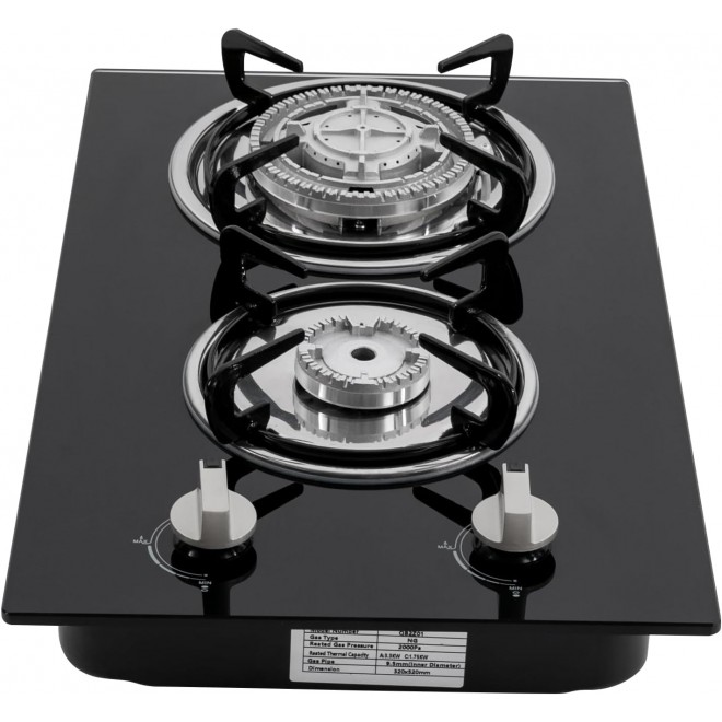 Gas Cooktop,Gas Stove Top with 2 Burner/4 Burner,Gas Stove for Kitchen, Home, Apartments, RVs, Easy To Clean. (2 Burners)