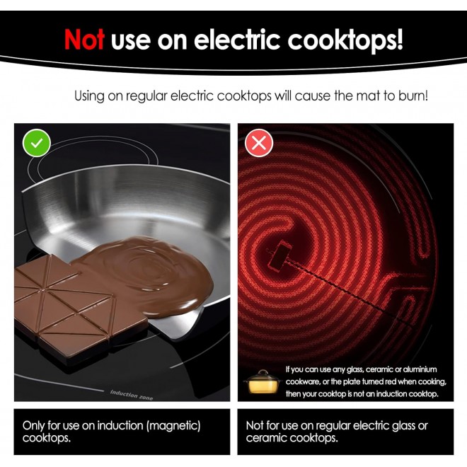 Large Induction Cooktop Protector Mat, (Magnetic) Electric Stove Burner Covers Anti-Strike&Anti-Scratch as Glass Top Stove Cover,Silicone Induction Cooktop Mat for Electric Stove Top by KitchenRaku