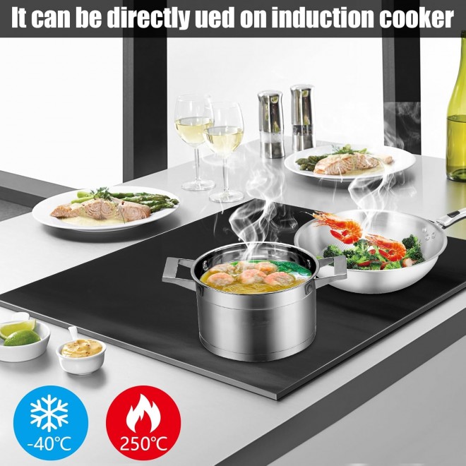 Stove Top Covers, Induction Cooktop Protector Mat for Electric Stove Top, Silicone Glass Electric Stove Covers, Anti-Strike, Anti-Scratch (21.2 x 35.4 inch)