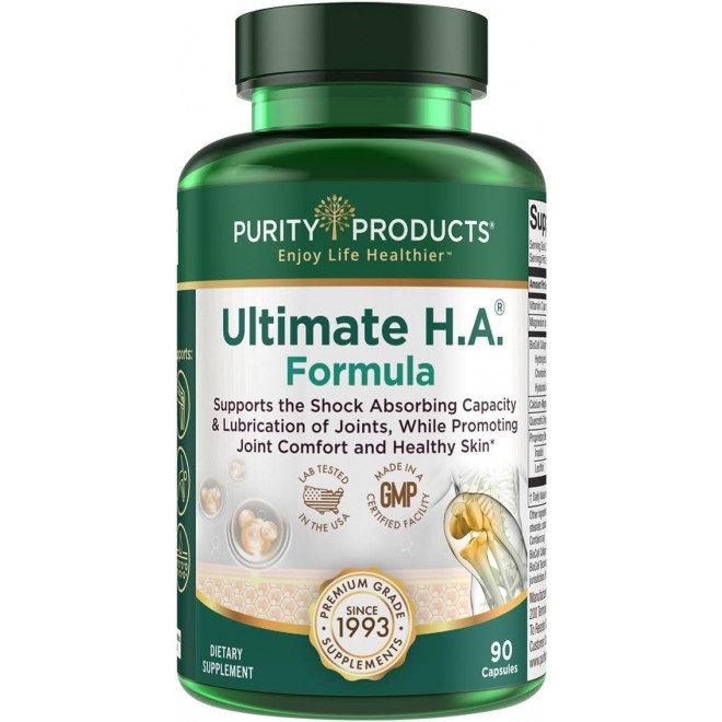 Purity Products Ultimate H.A. Formula - Clinically Studied BioCell Collagen - Dynamic Hyaluronic Acid Support for The Joints and Skin - 90 Count - from