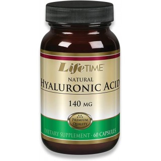 Lifetime Natural Hyaluronic Acid | Supports Healthy Skin & Joints | Skin Hydration, Joint Lubrication| Made in Our own Facility | 140mg | 60 Capsules