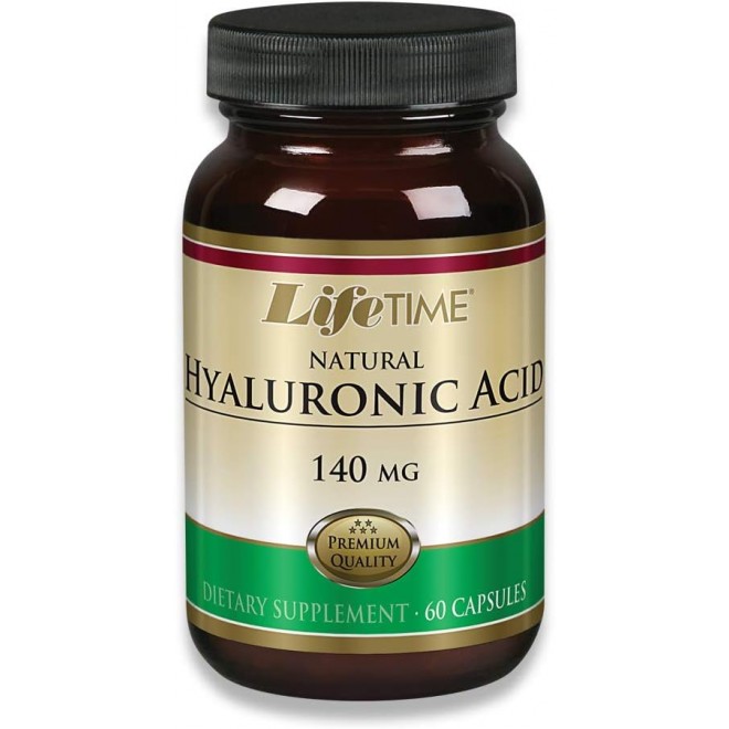 Lifetime Natural Hyaluronic Acid | Supports Healthy Skin & Joints | Skin Hydration, Joint Lubrication| Made in Our own Facility | 140mg | 60 Capsules