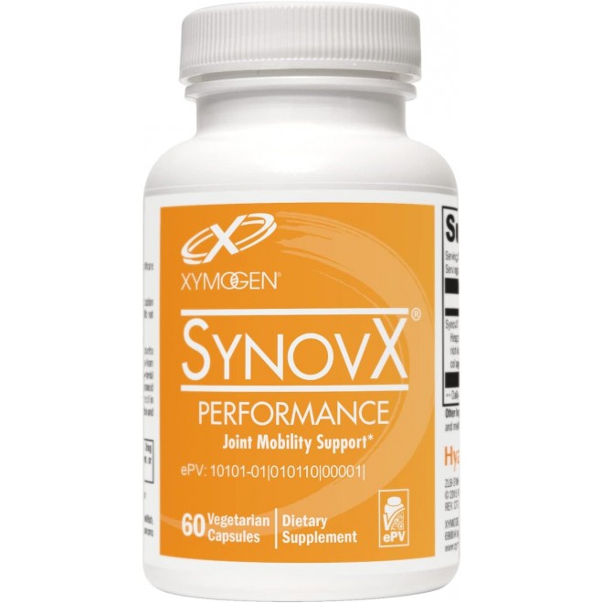 XYMOGEN SynovX Performance - Stay Active with Joint Mobility & Cytokine Balance Support - Joint Supplements for Women, Men and Athletes with High Molecular Weight Hyaluronic Acid (60 Capsules)