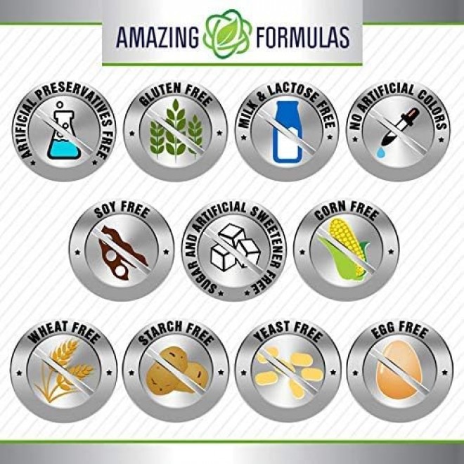 Amazing Formulas Hyaluronic Acid 100 Mg Capsules Supplement | Non-GMO | Gluten Free | Made in USA (1 Pack, 120 Count)