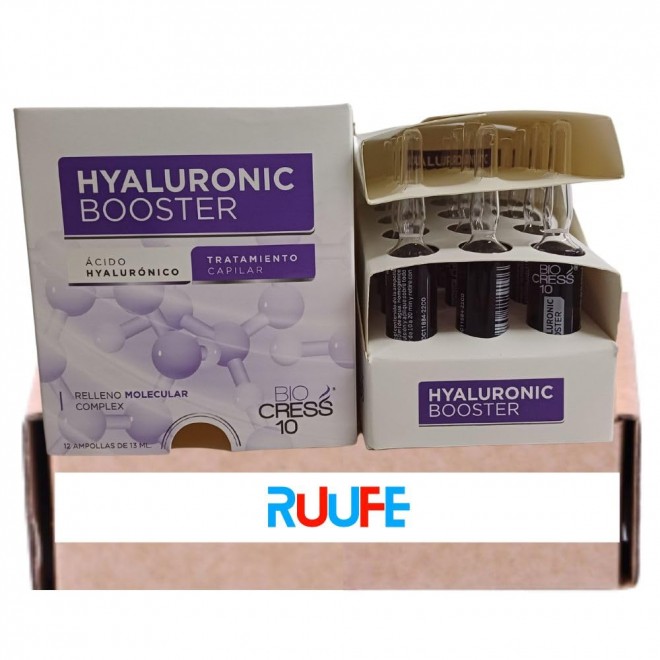 RUUFE Hyaluronic Ampoules - Biocress Hair Booster with Hyaluronic Acid (12 Pack)