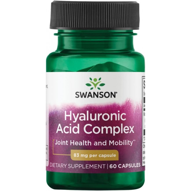 Swanson High Potency Hyal-Joint Hyaluronic Acid Complex 83 Milligrams 60 Capsules