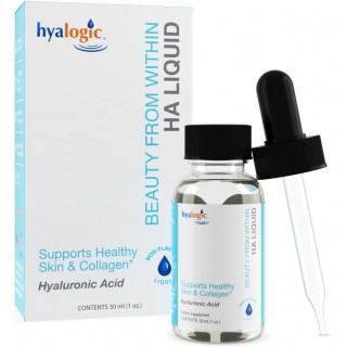 Hyalogic Vegan Friendly Hyaluronic Acid Liquid Supplement- Beauty from Within: Daily Skincare 30 ml. HA Dietary Supplement