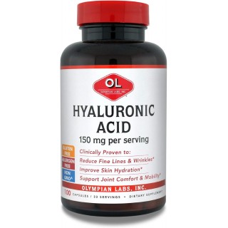 Olympian Labs Hyaluronic Acid 150mg | 99 Capsules | Support Healthy Connective Tissue and Joints - Promote Youthful Healthy Skin