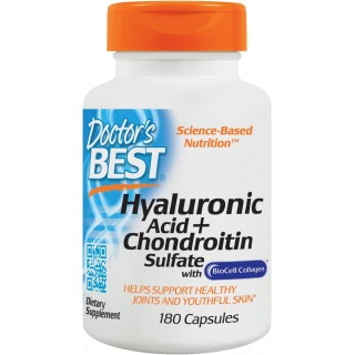 Doctor's Best Best Hyaluronic Acid with Chondroitin Sulfate Capsules, 180 Count