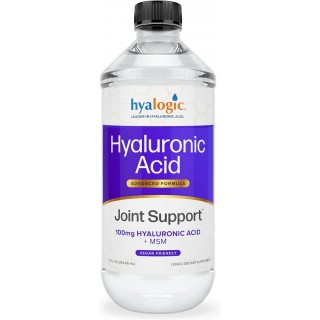 Hyalogic Hyaluronic Acid Joint Support Supplement (12 oz) Advanced Formula Joint Supplement – MSM & 100 mg Hyaluronic Acid Supplements – Joint Supplements for Women & Men for Overall Joint Health