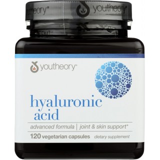 Youtheory Hyaluronic Acid Advanced Formula, Dairy Free, 120 Capsules (Pack of 1)