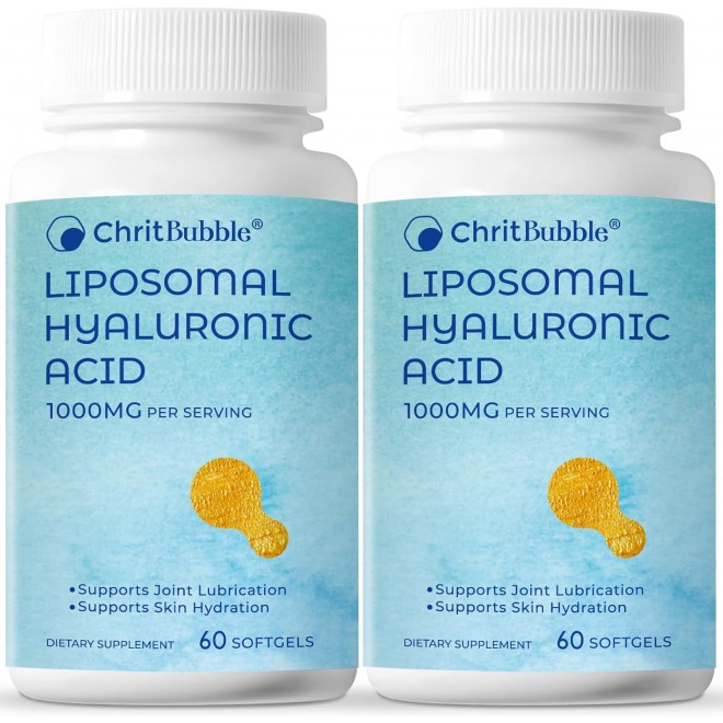 Liposomal Hyaluronic Acid Supplements for Women,Men 1000mg-Pure Dietary Hyaluronic Acid Capsules for Skin,Joint,Dermal Repair Complex