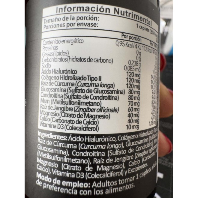 Artix 30 Caplets 850 mg Hydrolyzed Collagen Type II, Hyaluronic Acid, Turmeric, Glucosamine, Chondroitin, MSM, Ginger, Magnesium, Calcium, Vitamin D Supplement,