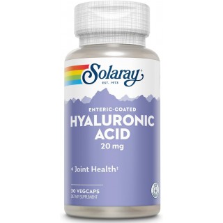 Solaray Hyaluronic Acid | Helps Support Healthy Joint Comfort and Skin Health | with Vitamin C | 30 VegCaps