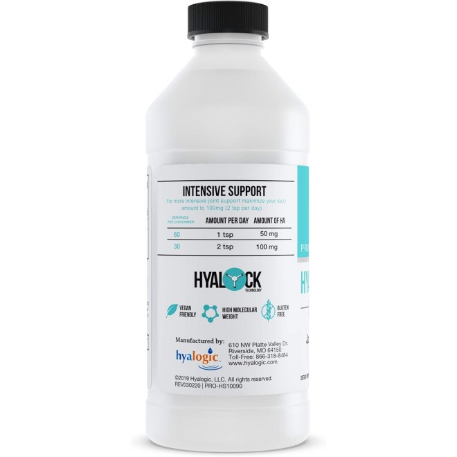 Hyalogic Professionals Series - Hyaluronic Acid Supplement for Whole Body Hydration - 100 mg Ingestible HA Liquid Supplement; Odorless, Tasteless & Preservative Free for Skin & Eyes - 10 oz