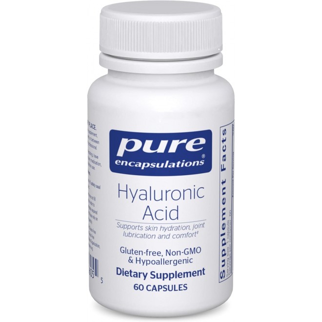 Pure Encapsulations Hyaluronic Acid - for Skin Hydration, Joint Lubrication & Joint Health* - Effective Absorption - Gluten Free - Vegan & Non-GMO - 60 Capsules