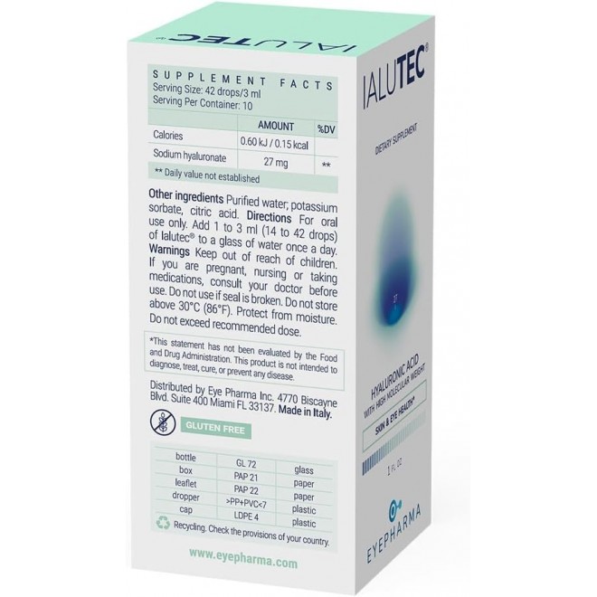 100% Pure Hyaluronic Acid Oral Supplement - High Molecular Weight. - Joint Support - Advanced Formula - 1 oz