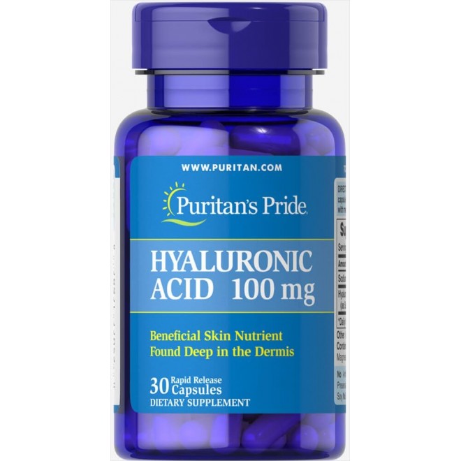 Puritan's Pride Hyaluronic Acid 100 mg-30 Capsules